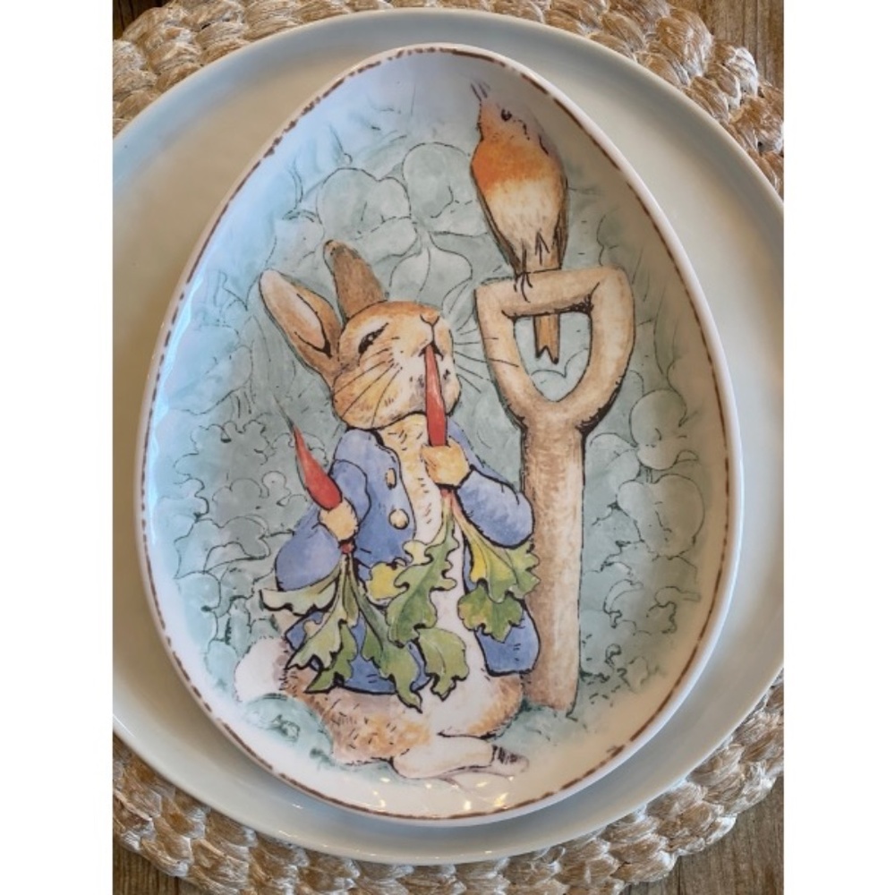 Pottery Barn Melamine Easter Egg Peter Rabbit Plates - Set of 6